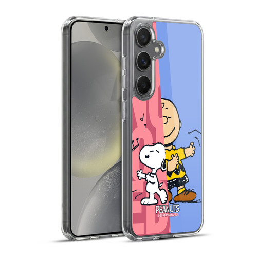 Peanuts Halfs And Laughs Snoopy & Charlie Soft Gel Case for Samsung Galaxy S24+ 5G & MagSafe