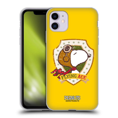 Peanuts The Many Faces Of Snoopy Flying Ace Soft Gel Case for Apple iPhone 11