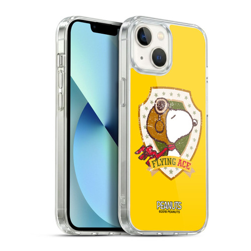 Peanuts The Many Faces Of Snoopy Flying Ace Soft Gel Case for Apple iPhone 13