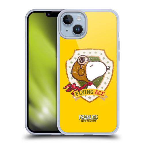 Peanuts The Many Faces Of Snoopy Flying Ace Soft Gel Case for Apple iPhone 14 Plus & MagSafe