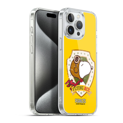 Peanuts The Many Faces Of Snoopy Flying Ace Soft Gel Case for Apple iPhone 15 Pro Max & MagSafe