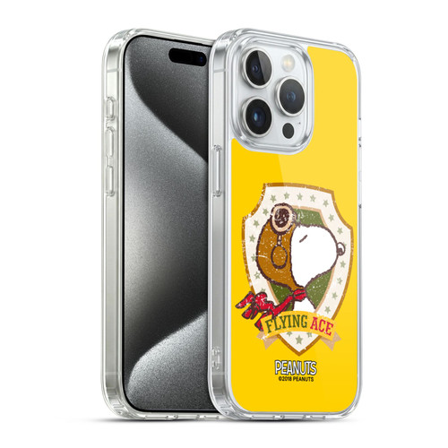 Peanuts The Many Faces Of Snoopy Flying Ace Soft Gel Case for Apple iPhone 15 Pro & MagSafe