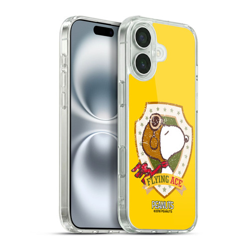 Peanuts The Many Faces Of Snoopy Flying Ace Soft Gel Case for Apple iPhone 16 Plus & MagSafe