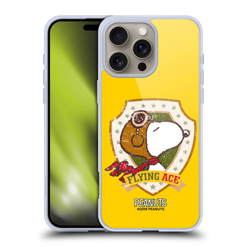 Peanuts The Many Faces Of Snoopy Flying Ace Soft Gel Case for Apple iPhone 16 Pro Max & MagSafe