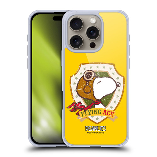 Peanuts The Many Faces Of Snoopy Flying Ace Soft Gel Case for Apple iPhone 16 Pro & MagSafe