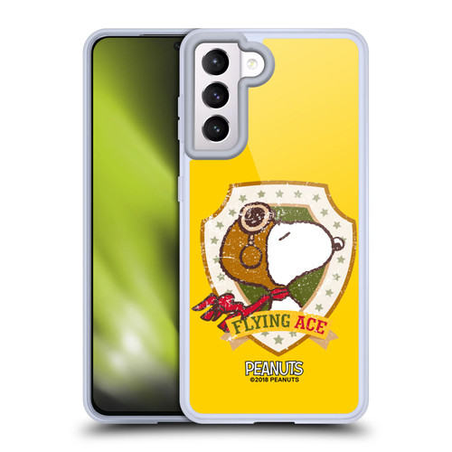 Peanuts The Many Faces Of Snoopy Flying Ace Soft Gel Case for Samsung Galaxy S21 5G