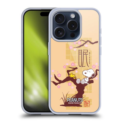 Peanuts Oriental Snoopy Sleepy Soft Gel Case for Apple iPhone 15 Pro & MagSafe