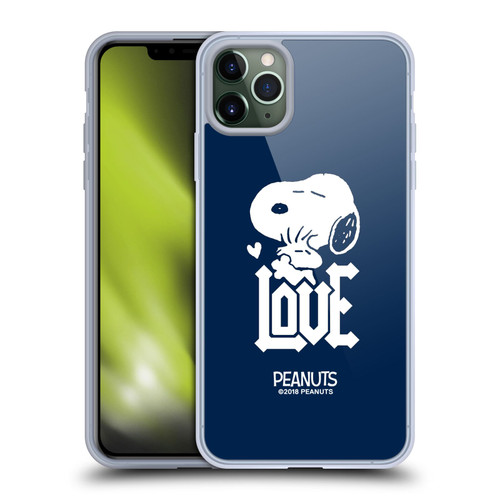 Peanuts Rock Tees Snoopy Woodstock Love Soft Gel Case for Apple iPhone 11 Pro Max & MagSafe