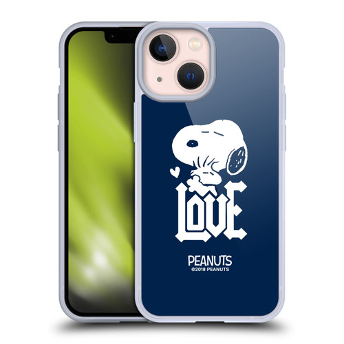Peanuts Rock Tees Snoopy Woodstock Love Soft Gel Case for Apple iPhone 13 Mini & MagSafe