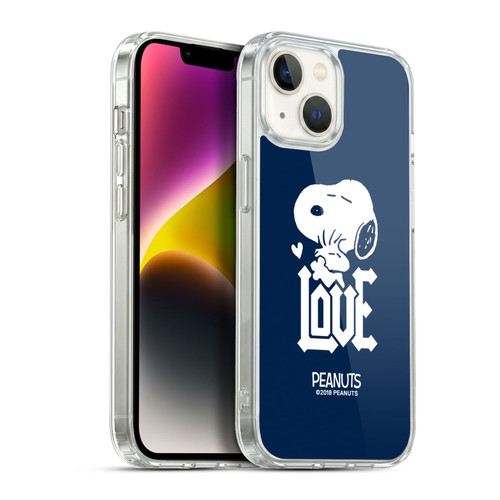 Peanuts Rock Tees Snoopy Woodstock Love Soft Gel Case for Apple iPhone 14