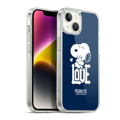 Peanuts Rock Tees Snoopy Woodstock Love Soft Gel Case for Apple iPhone 14 Plus & MagSafe