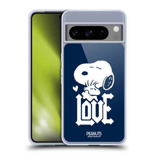 Peanuts Rock Tees Snoopy Woodstock Love Soft Gel Case for Google Pixel 8 Pro