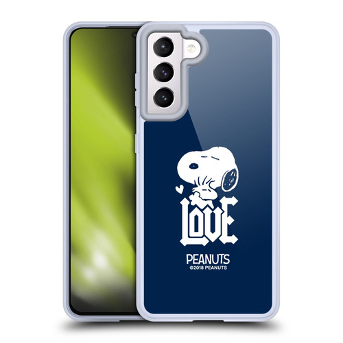 Peanuts Rock Tees Snoopy Woodstock Love Soft Gel Case for Samsung Galaxy S21 5G