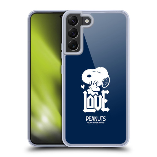 Peanuts Rock Tees Snoopy Woodstock Love Soft Gel Case for Samsung Galaxy S22+ 5G