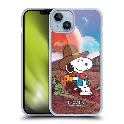 Peanuts Snoopy Space Cowboy Nebula Ranger Soft Gel Case for Apple iPhone 14 Plus