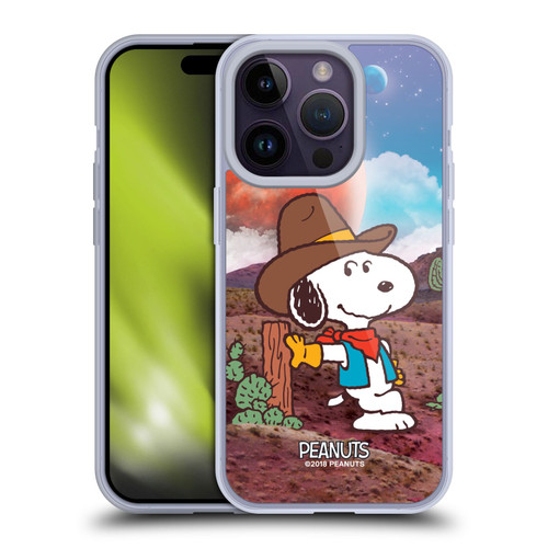 Peanuts Snoopy Space Cowboy Nebula Ranger Soft Gel Case for Apple iPhone 14 Pro