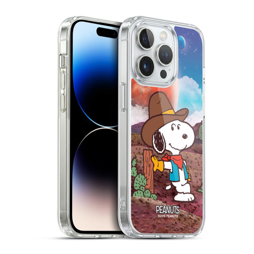 Peanuts Snoopy Space Cowboy Nebula Ranger Soft Gel Case for Apple iPhone 14 Pro & MagSafe