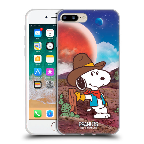 Peanuts Snoopy Space Cowboy Nebula Ranger Soft Gel Case for Apple iPhone 7 Plus / iPhone 8 Plus & MagSafe