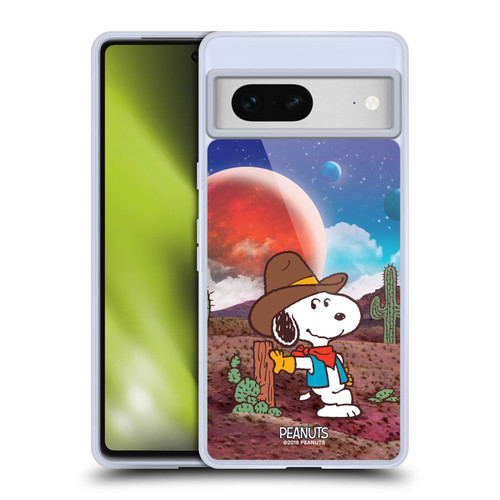 Peanuts Snoopy Space Cowboy Nebula Ranger Soft Gel Case for Google Pixel 7