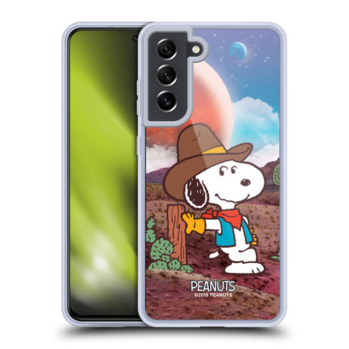 Peanuts Snoopy Space Cowboy Nebula Ranger Soft Gel Case for Samsung Galaxy S21 FE 5G & MagSafe