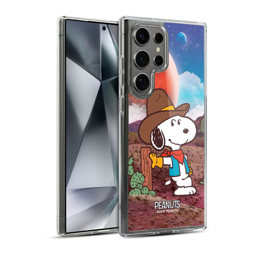 Peanuts Snoopy Space Cowboy Nebula Ranger Soft Gel Case for Samsung Galaxy S24 Ultra 5G & MagSafe