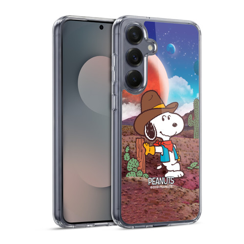 Peanuts Snoopy Space Cowboy Nebula Ranger Soft Gel Case for Samsung Galaxy S25 & MagSafe