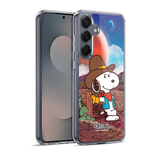 Peanuts Snoopy Space Cowboy Nebula Ranger Soft Gel Case for Samsung Galaxy S25+ & MagSafe