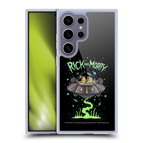 Rick And Morty Season 1 & 2 Graphics The Space Cruiser Soft Gel Case for Samsung Galaxy S25 Ultra