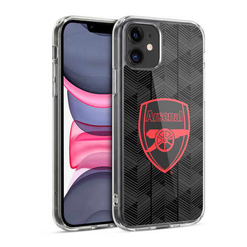 Arsenal FC Crest and Gunners Logo Black Soft Gel Case for Apple iPhone 11