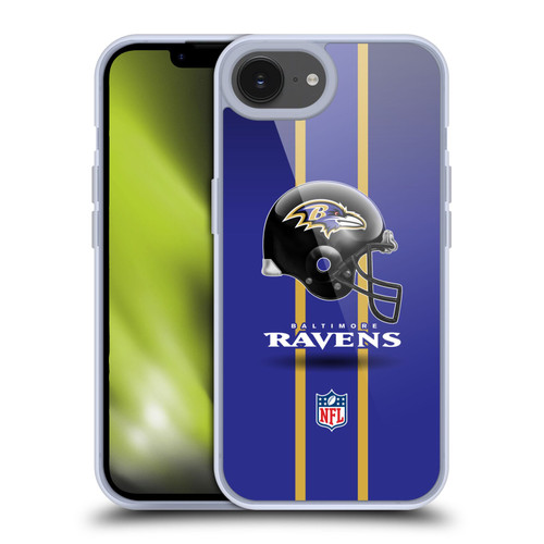 NFL Baltimore Ravens Logo Helmet Soft Gel Case for Apple iPhone 16e