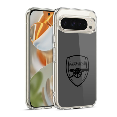 Arsenal FC Crest 2 Black Logo Soft Gel Case for Google Pixel 9 / Pixel 9 Pro