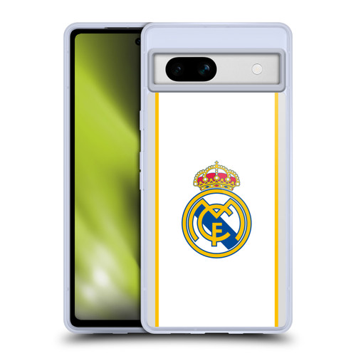 Real Madrid CF Badge White Soft Gel Case for Google Pixel 7a