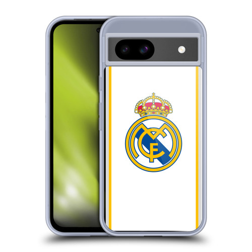 Real Madrid CF Badge White Soft Gel Case for Google Pixel 8a