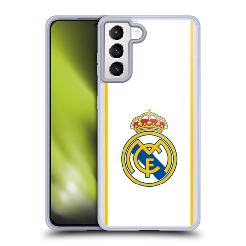 Real Madrid CF Badge White Soft Gel Case for Samsung Galaxy S21+ 5G & MagSafe