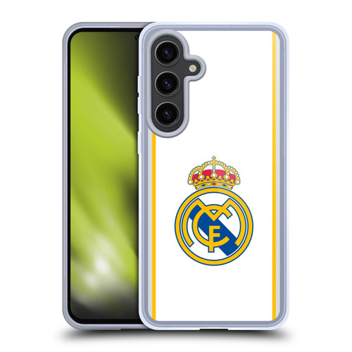 Real Madrid CF Badge White Soft Gel Case for Samsung Galaxy S24+ 5G & MagSafe
