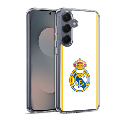 Real Madrid CF Badge White Soft Gel Case for Samsung Galaxy S25 & MagSafe
