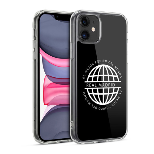 Real Madrid CF Legend White Logo Soft Gel Case for Apple iPhone 11