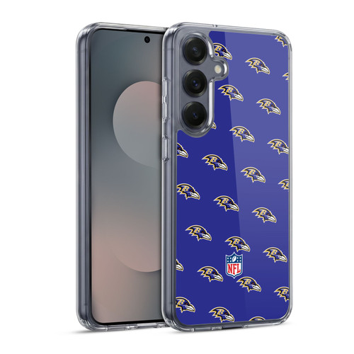 NFL Baltimore Ravens Artwork Patterns Soft Gel Case for Samsung Galaxy S25