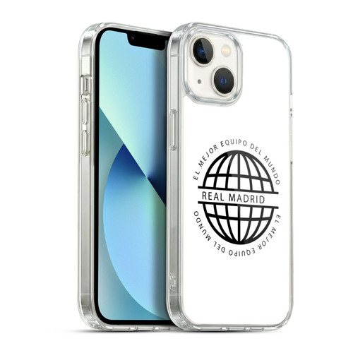 Real Madrid CF Legend Black Logo Soft Gel Case for Apple iPhone 13