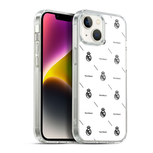 Real Madrid CF Legend Black Logo Pattern Soft Gel Case for Apple iPhone 14