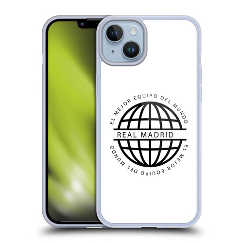 Real Madrid CF Legend Black Logo Soft Gel Case for Apple iPhone 14 Plus