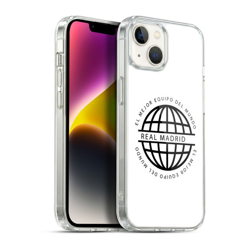 Real Madrid CF Legend Black Logo Soft Gel Case for Apple iPhone 14 Plus