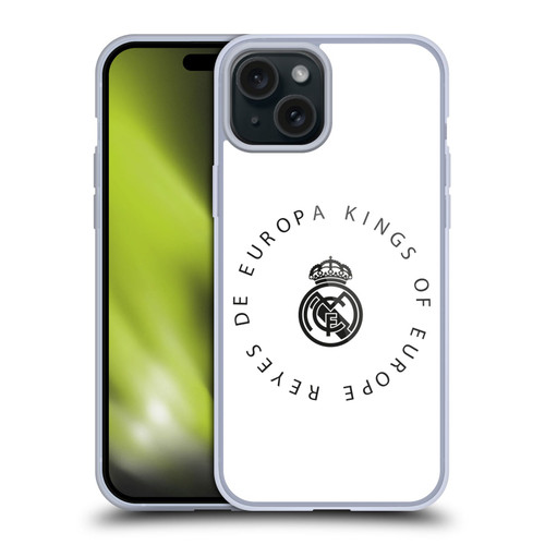 Real Madrid CF Legend Europa Kings Soft Gel Case for Apple iPhone 15 Plus