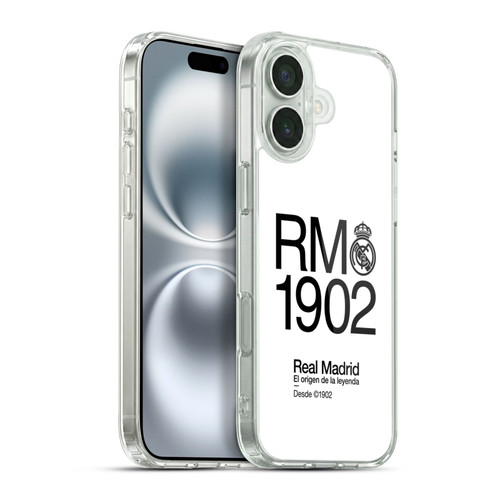 Real Madrid CF Legend RM 1902 Soft Gel Case for Apple iPhone 16 Plus