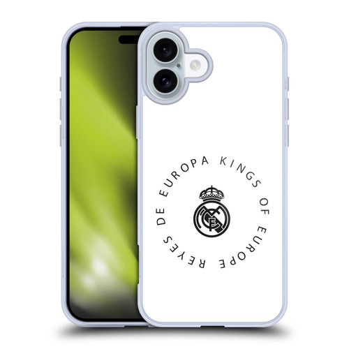 Real Madrid CF Legend Europa Kings Soft Gel Case for Apple iPhone 16 Plus