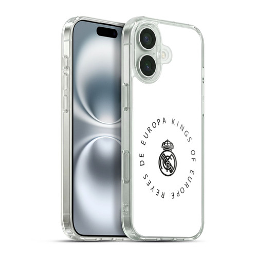 Real Madrid CF Legend Europa Kings Soft Gel Case for Apple iPhone 16 Plus
