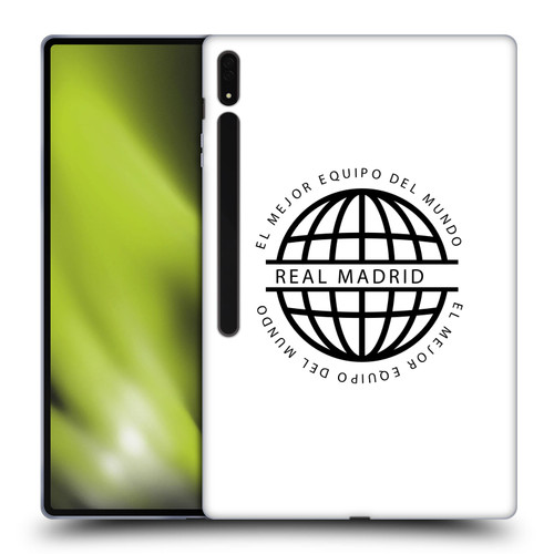 Real Madrid CF Legend Black Logo Soft Gel Case for Samsung Galaxy Tab S8 Ultra
