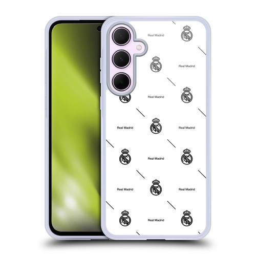 Real Madrid CF Legend Black Logo Pattern Soft Gel Case for Samsung Galaxy A35 5G