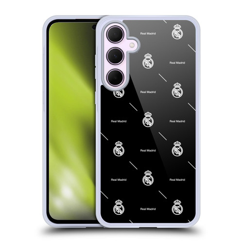 Real Madrid CF Legend White Logo Pattern Soft Gel Case for Samsung Galaxy A35 5G