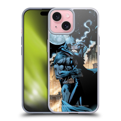 Batman DC Comics Hush #610 Catwoman Kiss Soft Gel Case for Apple iPhone 15
